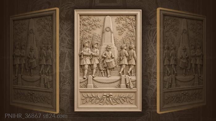 Memorial day parade young drummers rifles 3d STL model
