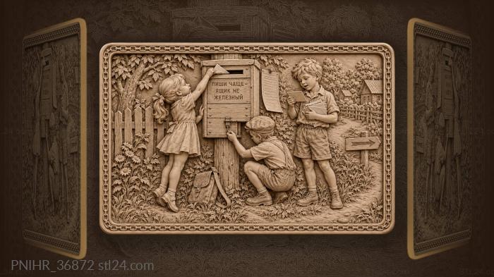 Boy picks open the hidden mail compartment 3d STL model