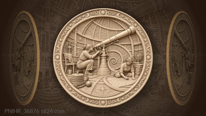 Observatory floor alignment moment 3d STL model