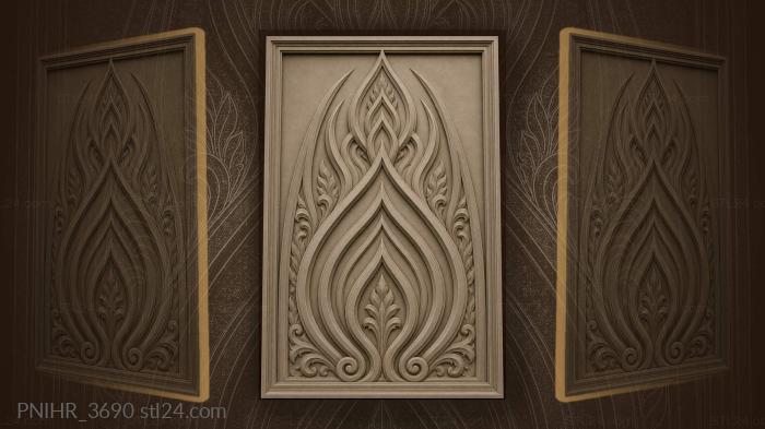 Rising flames geometric symmetry design 3d STL model