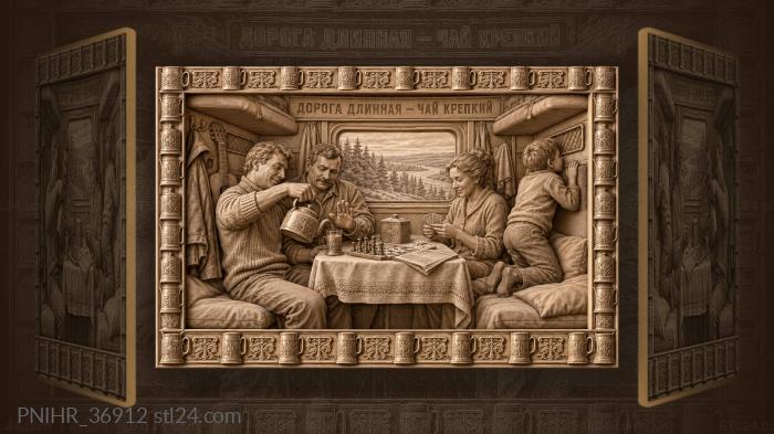 Woman deals cards across the table 3d STL model