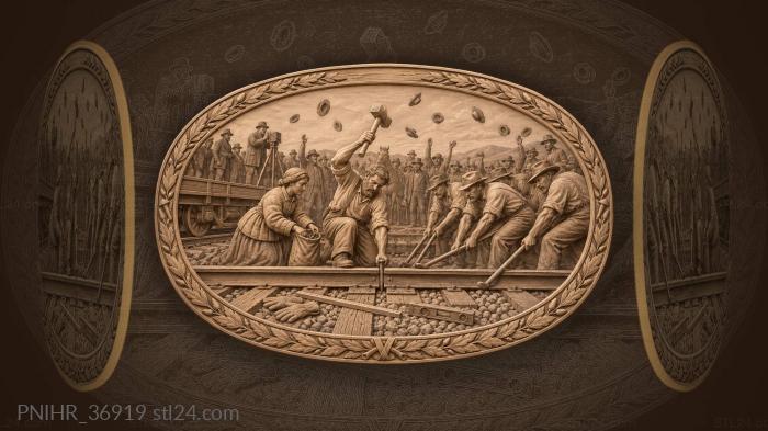 Railway completion final spike ceremony 3d STL model