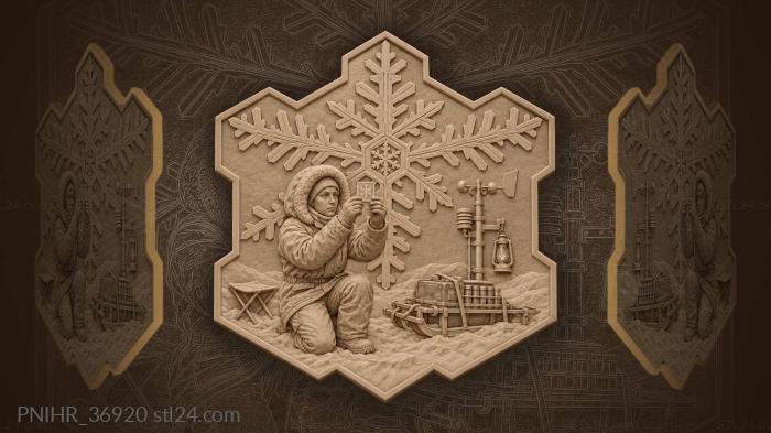Researcher catches one crystal in the gale 3d STL model