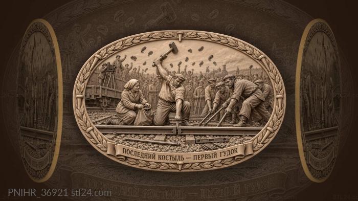 Railway completion last spike ceremony 3d STL model