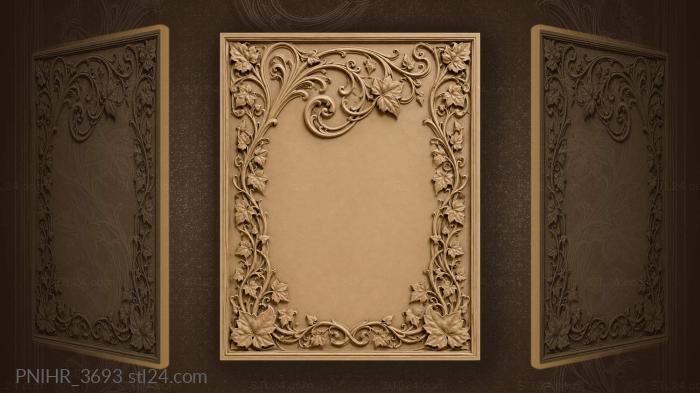 Ivy tendrils and leafy corners flourish 3d STL model