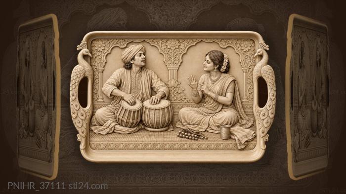 Tabla musician and counting woman 3d STL model