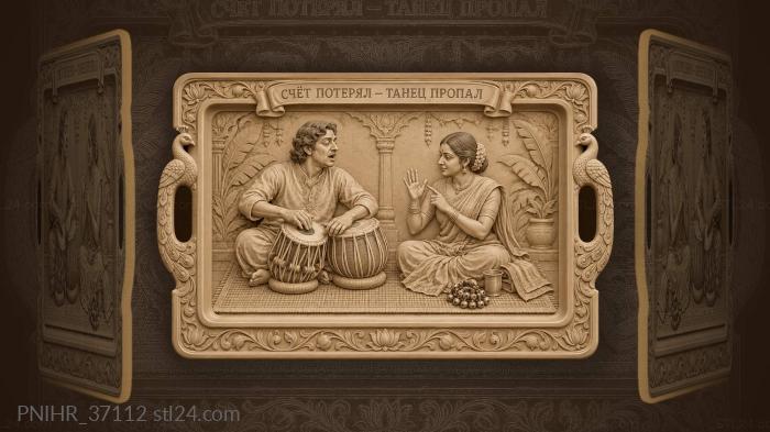 Tabla musician and counting dancer 3d STL model