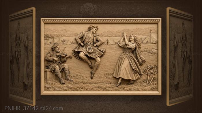 Highland dance joyful fiddle music 3d STL model