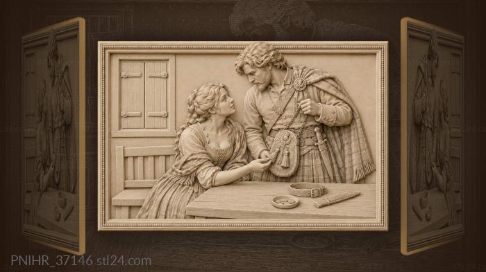 Highlander displays chased sporran to sweetheart 3d STL model