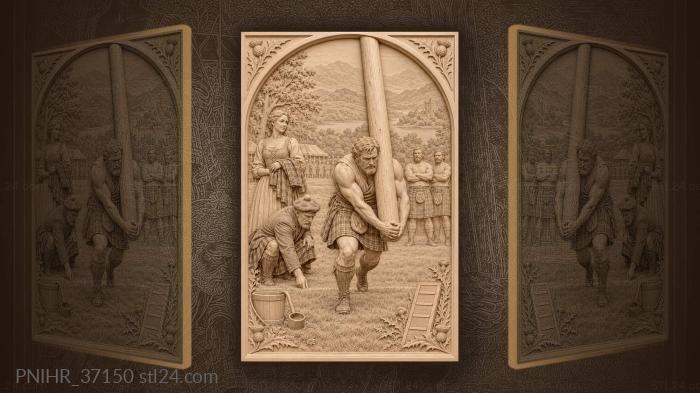Tosser carrying the trunk to the line 3d STL model