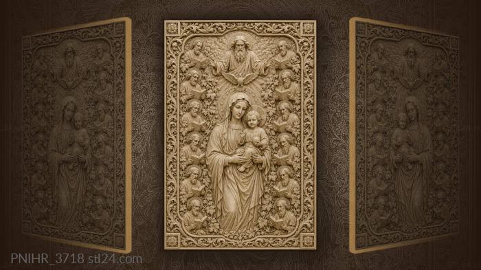 Mother and child below the descending dove 3d STL model