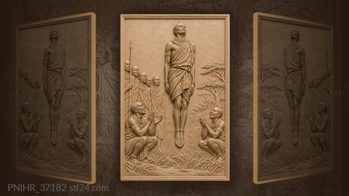Maasai warrior jumping dance rhythm 3d STL model