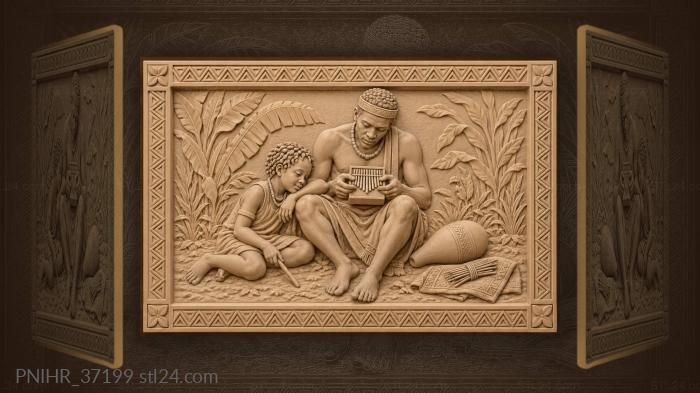 Kalimba duet warm evening music 3d STL model