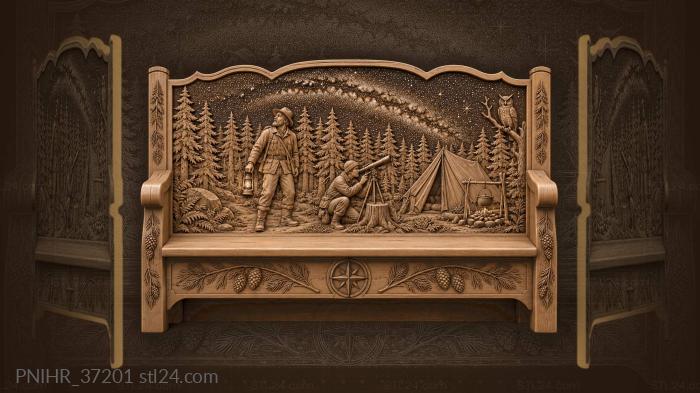 Night watchman under starry sky 3d STL model