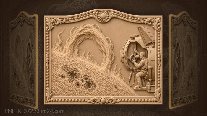 Solar flare observatory cosmic event 3d STL model