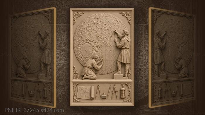 Moon cartographers map distant craters 3d STL model