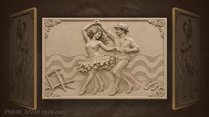 Flying skirt follows the racing samba couple 3d STL model