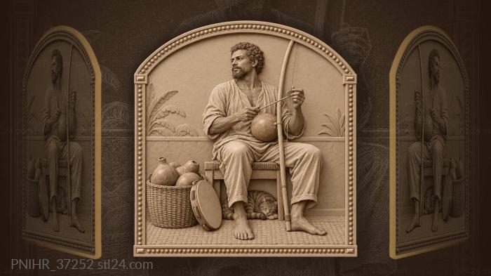 Berimbau sings as musician plays 3d STL model