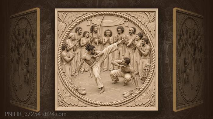 Capoeira fight energy rhythm circle 3d STL model