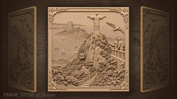 Cable car climbs beneath the savior 3d STL model