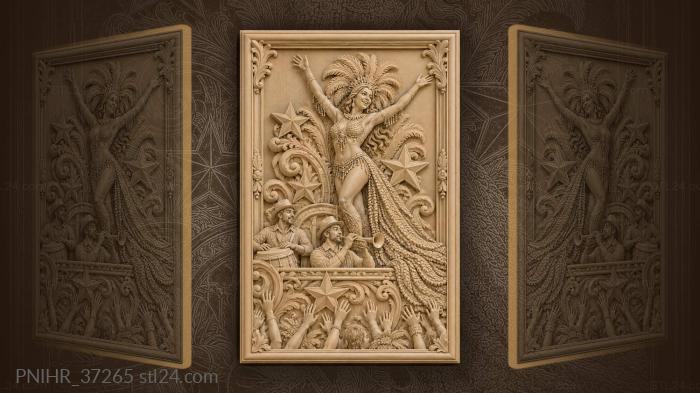 Festive float with dancing woman 3d STL model
