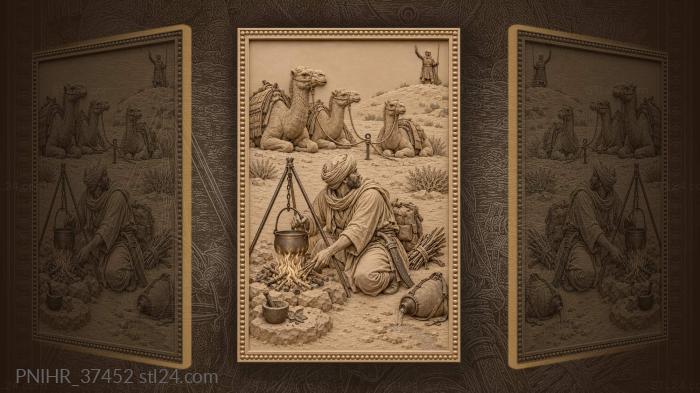 Desert camp evening watch warning 3d STL model