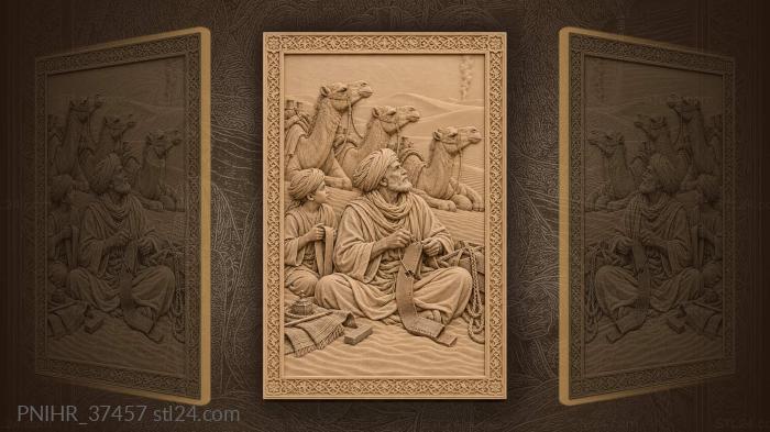 Desert elder mending camel gear 3d STL model