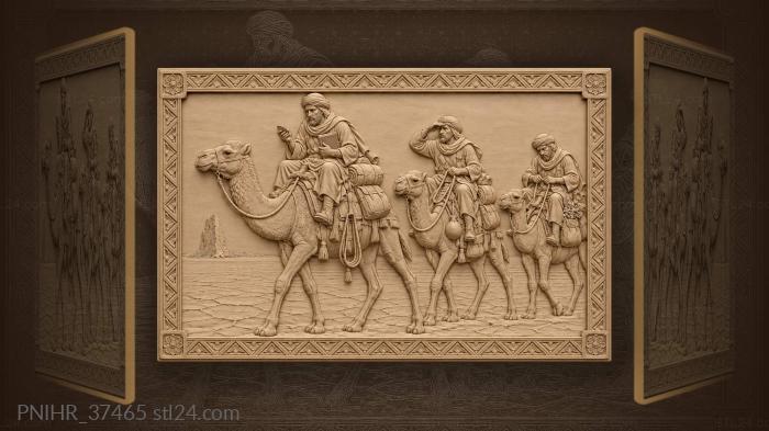 Desert caravan distant rock pillar 3d STL model