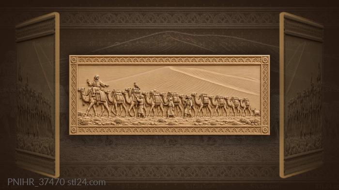 Lead rider halts caravan for straggler 3d STL model