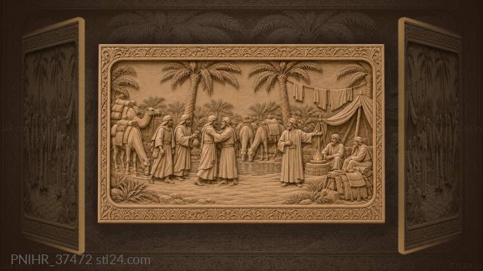 Desert welcome travelers share tea 3d STL model