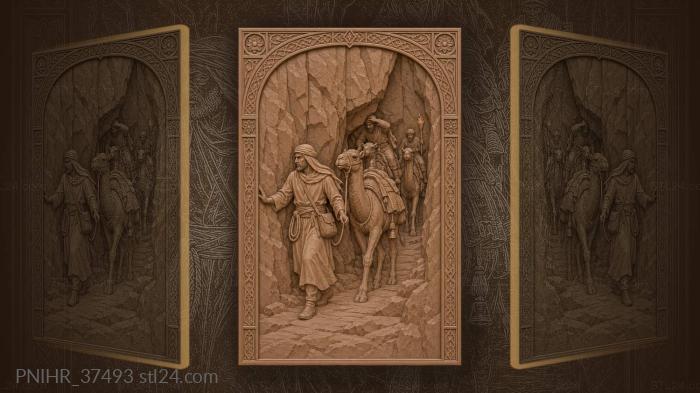 Traveler listens for echoes in narrow gorge 3d STL model