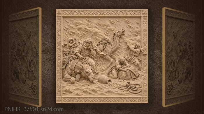 Drover wraps his face as storm strikes 3d STL model