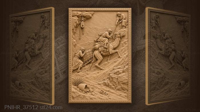 Desert caravan struggling up slope 3d STL model