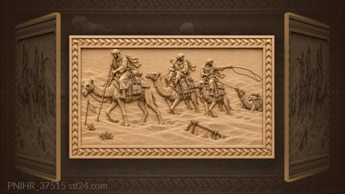 Traveler probes soft sand with pole 3d STL model