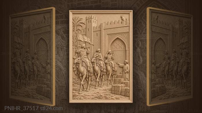 Lead rider raising flag and horn 3d STL model
