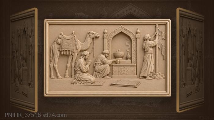 Caravan prays while companion lights lamp 3d STL model