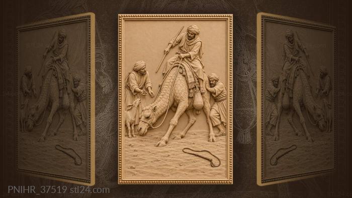 Stubborn camel dates caravan journey 3d STL model