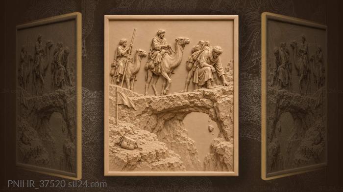 Caravan at rocky bridge crossing 3d STL model