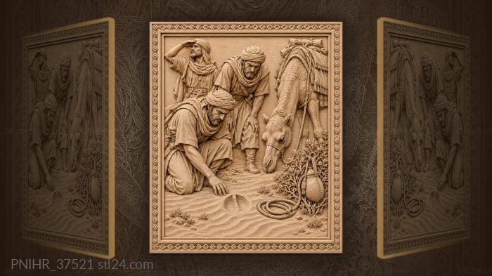 Desert riders searching for camels 3d STL model