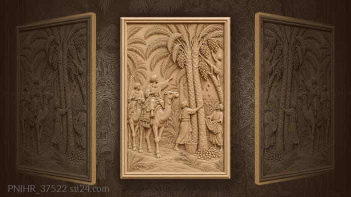 Date harvest approaching palm grove 3d STL model