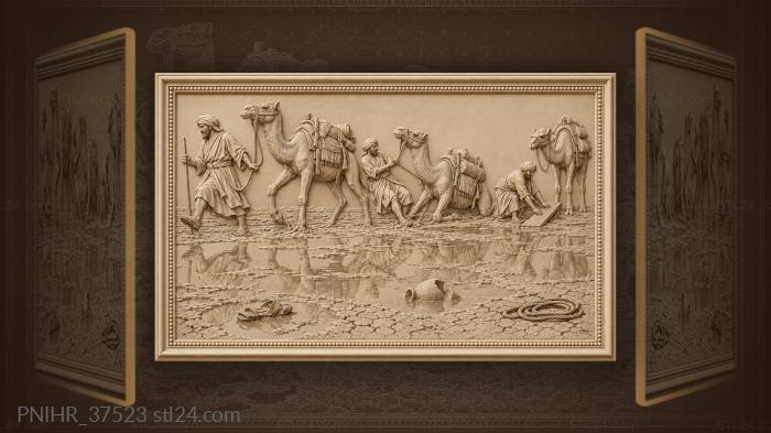 Camel caravan after the rain 3d STL model