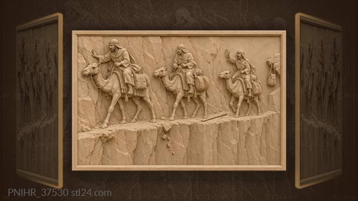 Caravan on dangerous canyon path 3d STL model