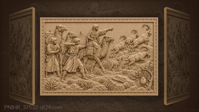 Caravan meets wild goats adventure 3d STL model