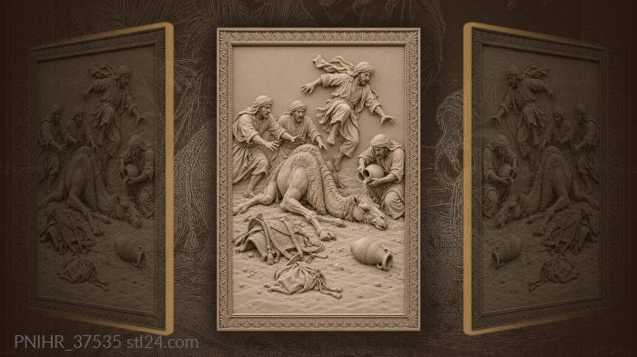 Desert rescue weary camel rider 3d STL model