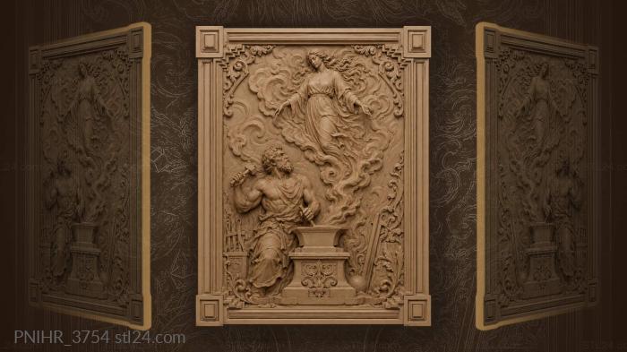 Ghostly lady emerging from smoke 3d STL model
