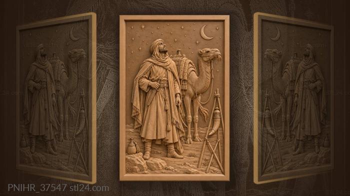 Desert guard under starry sky 3d STL model