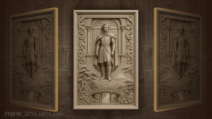 Bridge over the river below mount fuji 3d STL model