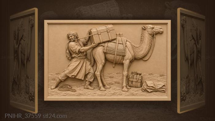 Camel loading heavy chest drover 3d STL model