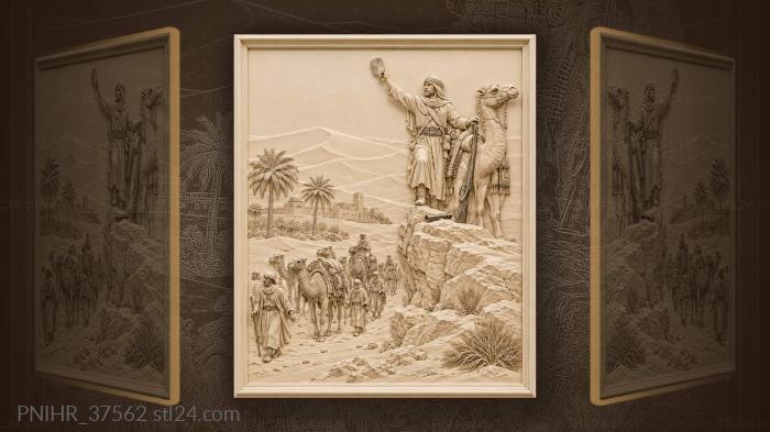 Desert scout with camel signal 3d STL model