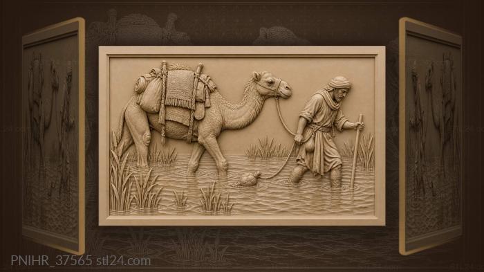 Camel driver at marsh edge 3d STL model